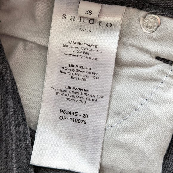 Sandro 38 Rudolphe Noir Flare Black High Rise - Picture 8 of 9